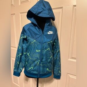 Nike Kids Teal and Lime windbreaker NWOT